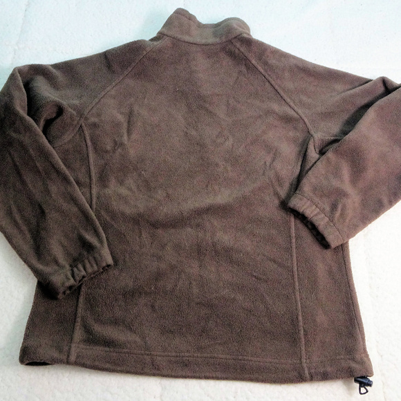 Columbia Brown Full Zip Fleece Jacket Medium - Picture 2 of 6